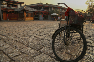 Bicycles in Lijiang's Main Square
