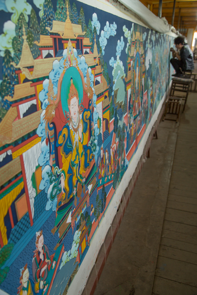 A ginormous thangka, Tongren