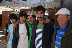 Young men in Yarkand